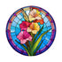 Gladiolus Circular Glass Suncatcher Worktop Saver